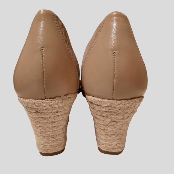 🔥SOLD-Comfortable Summer Espadrille Peep-toe Wedge by Nurture Antonia Sz. 8 - Picture 3 of 4